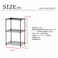 AIS 19φスチールラックセット4301 ダーク グレー 45×35×74.3cm メタルラック ワイヤーラック スチールシェルフ ベッドサイド キッチン 洗面所 本の収納 観葉植物置き 家電収納 スチール AAS-4301DGY【別送品】