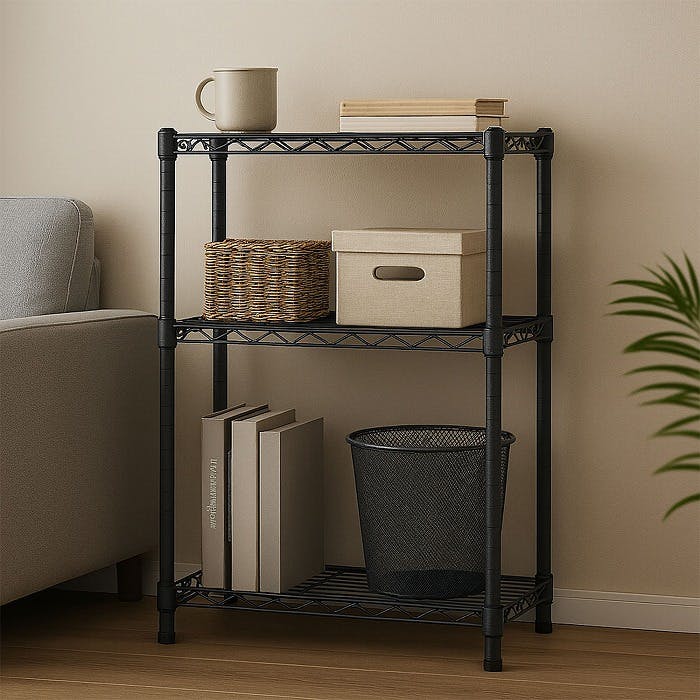 AIS 19φスチールラックセット6201 ダーク グレー 60×25×74.3cm メタル