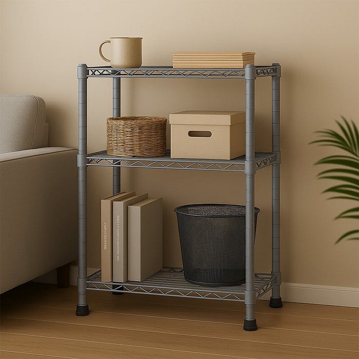 Wccfsteel最安値 AIS 19φスチールラックセット6202 グレー 60×25×74.3cm メタルラック