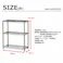 AIS 19φスチールラックセット6202 グレー 60×25×74.3cm メタルラック ワイヤーラック スチールシェルフ ベッドサイド キッチン 洗面所 本の収納 観葉植物置き 家電収納 スチール AAS-6202GY【別送品】