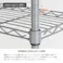 AIS 19φスチールラックセット6302 グレー 60×35×74.3cm メタルラック ワイヤーラック スチールシェルフ ベッドサイド キッチン 洗面所 本の収納 観葉植物置き 家電収納 スチール AAS-6302GY【別送品】