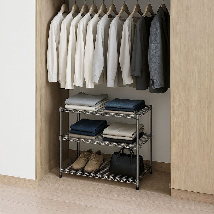 AIS 19φスチールラックセット7302 グレー 75×35×74.3cm メタルラック