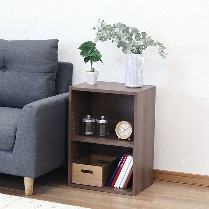 可動棚収納ボックス 2段 ブラウン カラーボックス 可動棚収納ボックス 2段 ブラウン S3 | カラーボックス