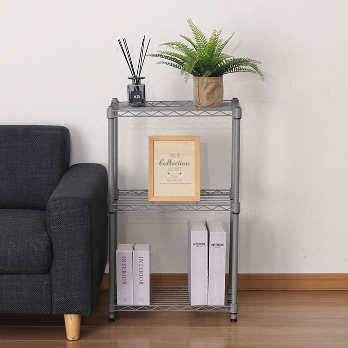 AIS 19φスチールラックセット2個セット4202 グレー 45×25×74.3cm