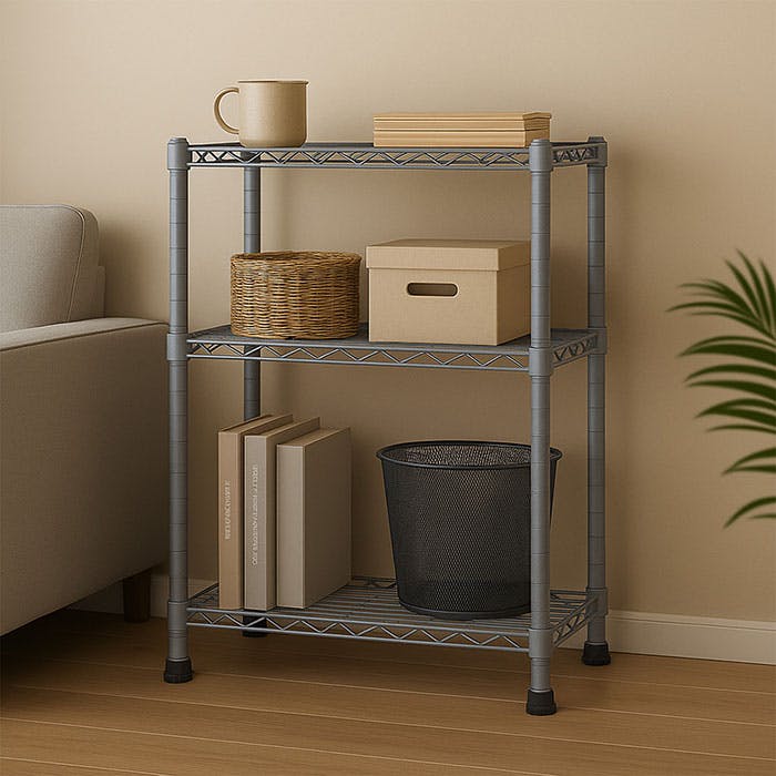 AIS 19φスチールラックセット2個セット6202 グレー 60×25×74.3cm