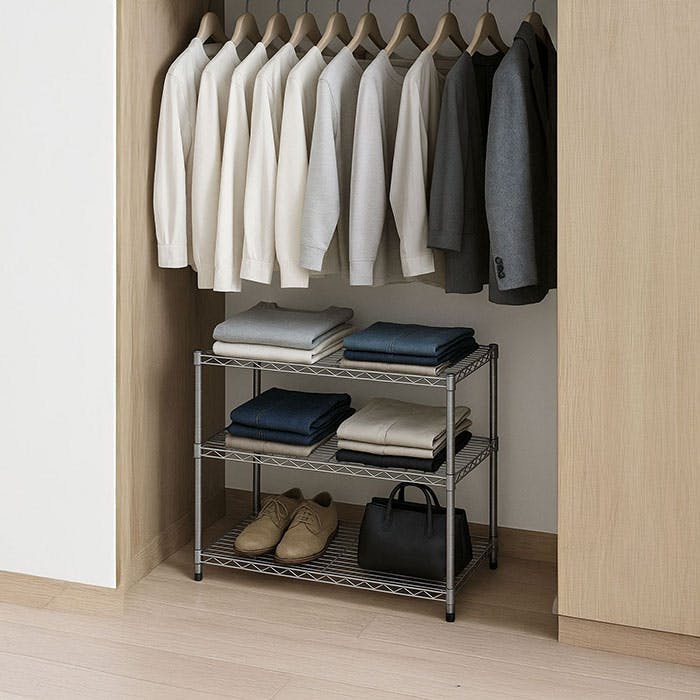 AIS 19φスチールラックセット2個セット7302 グレー 75×35×74.3cm