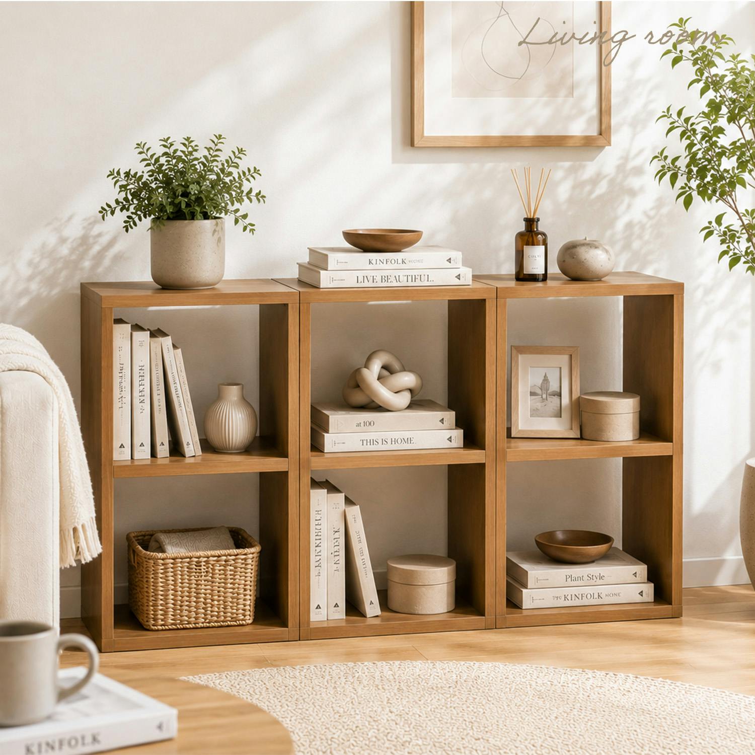 オープンラックシステム 30×30×30cm アイボリー くすみカラー オシャレ