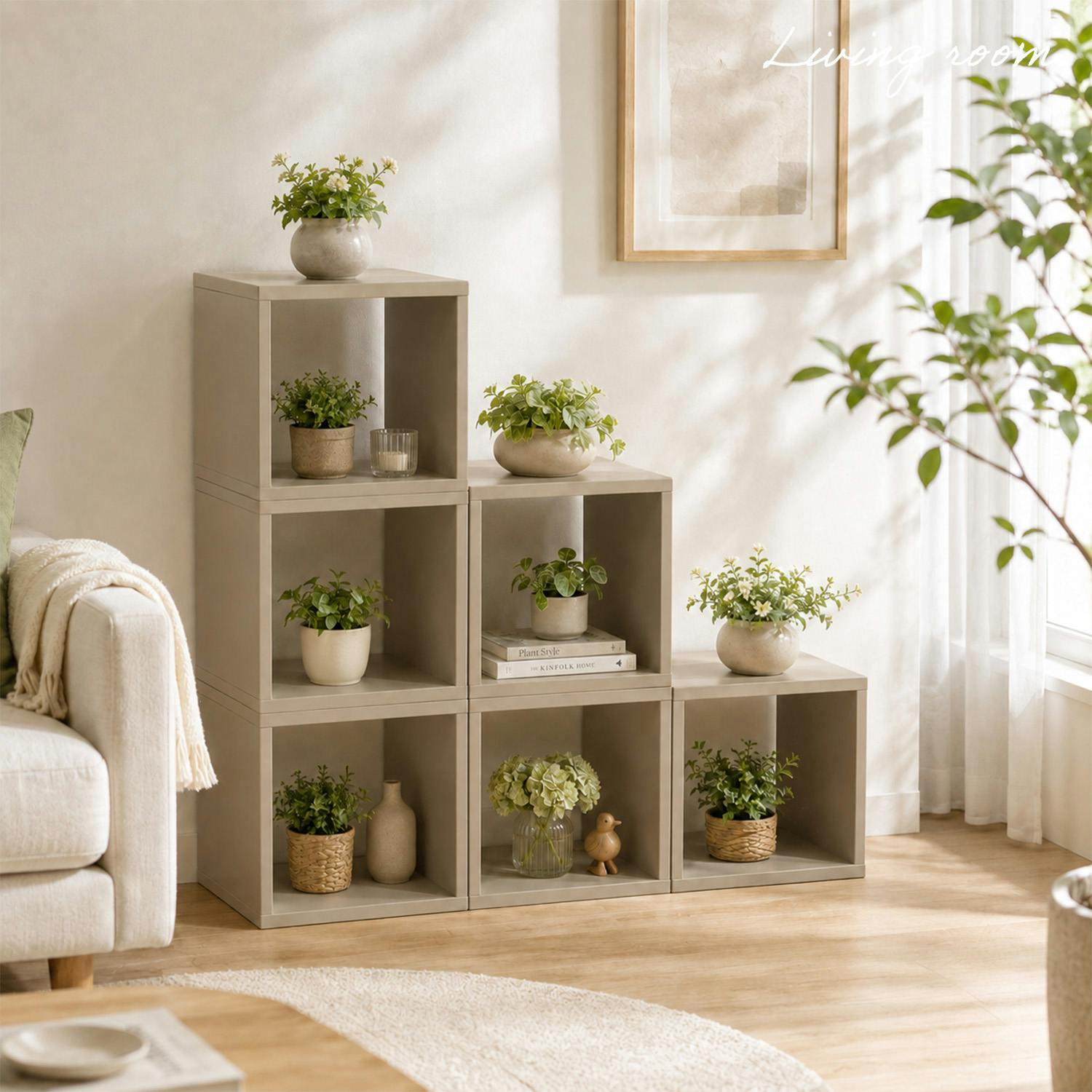 オープンラックシステム 30×30×30cm グレー くすみカラー オシャレ