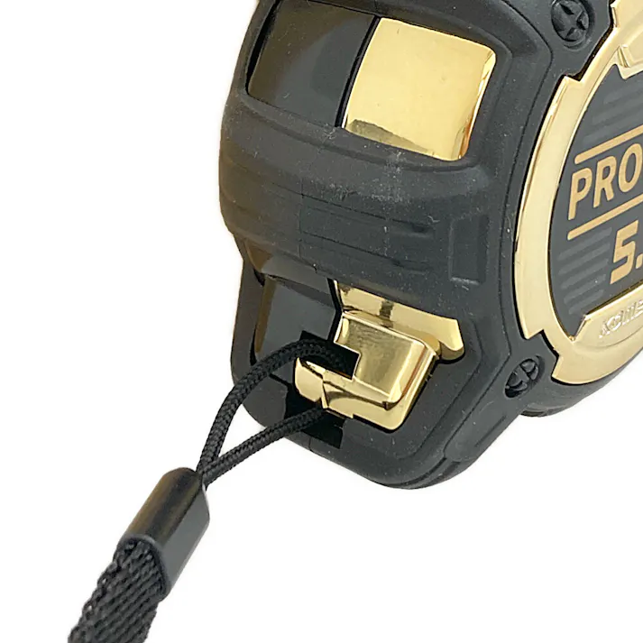 コメロン KOMELON PROATSU カラビナ式 クリップ付 ブラックゴールド 25mm×5.0m KMC-31JTB