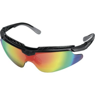 【CAINZ-DASH】ＯＴＯＳ社 一眼型保護メガネ（スポーツタイプ）レインボーレンズ　フレーム黒色 B-810XRO【別送品】
