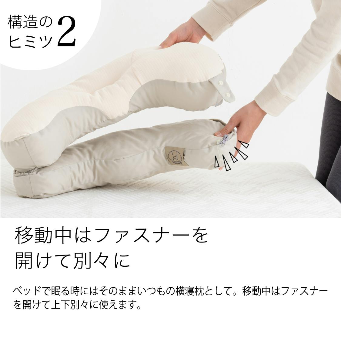 cocochi factory YOKONEGUポータブル ピロー ポータブル枕 ヨコ