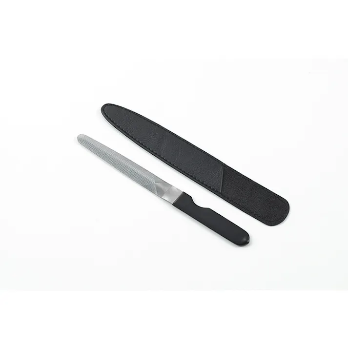 柄沢ヤスリ NAIL FILE 爪ヤスリ 甲丸型 カーブ付 ケース黒 美容用品 188009 4571448090619【別送品】