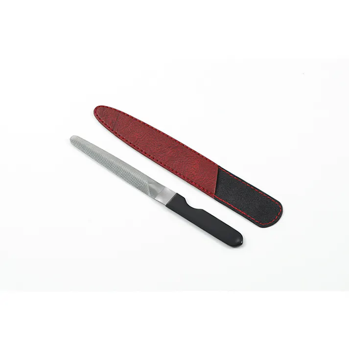 柄沢ヤスリ NAIL FILE 爪ヤスリ 甲丸型 カーブ付 ケース赤 美容用品 188011 4571448090602【別送品】