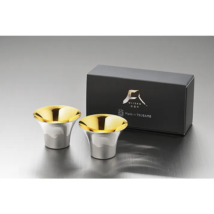 竹井器物製作所 富士山ぐい呑み2P中金 タンブラー 4938897010825 FM-103【別送品】