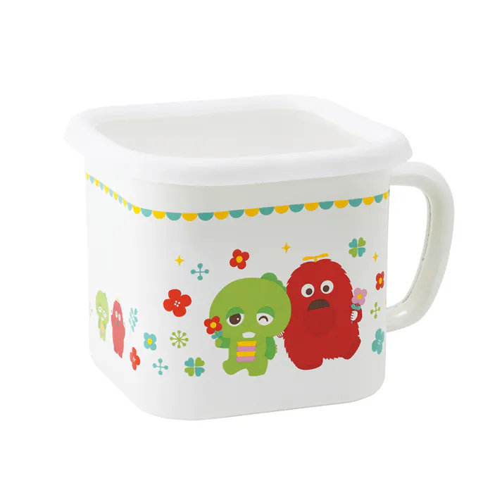 タマハシ ガチャピン・ムック ホーローマルチスクエアポット ガチャピン・ムック 貯蔵容器 4975192092583 GMJ-2401【別送品】