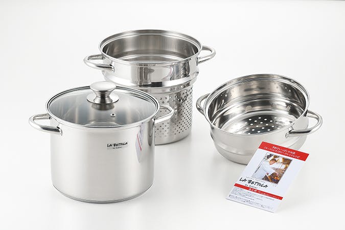 タマハシ ラ・ベットラ IH200V対応スチーム&パスタポット20cm ラ・ベットラ 鍋 4975192079881 LB-177 両手鍋・蒸し器 タマハシ ラ・ベットラ IH200V対応スチーム&パスタポット20cm ラ・ベットラ 鍋 4975192079881 LB-177 両手鍋・蒸し器
