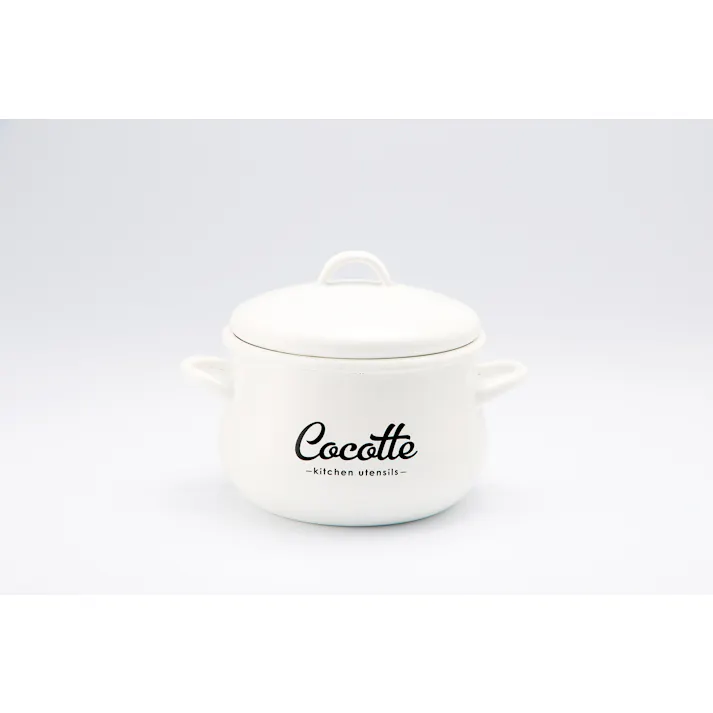 豊琺瑯 Lilly White ホーロー両手鍋16cm Cocotte 鍋 4589700554595 LW-205【別送品】