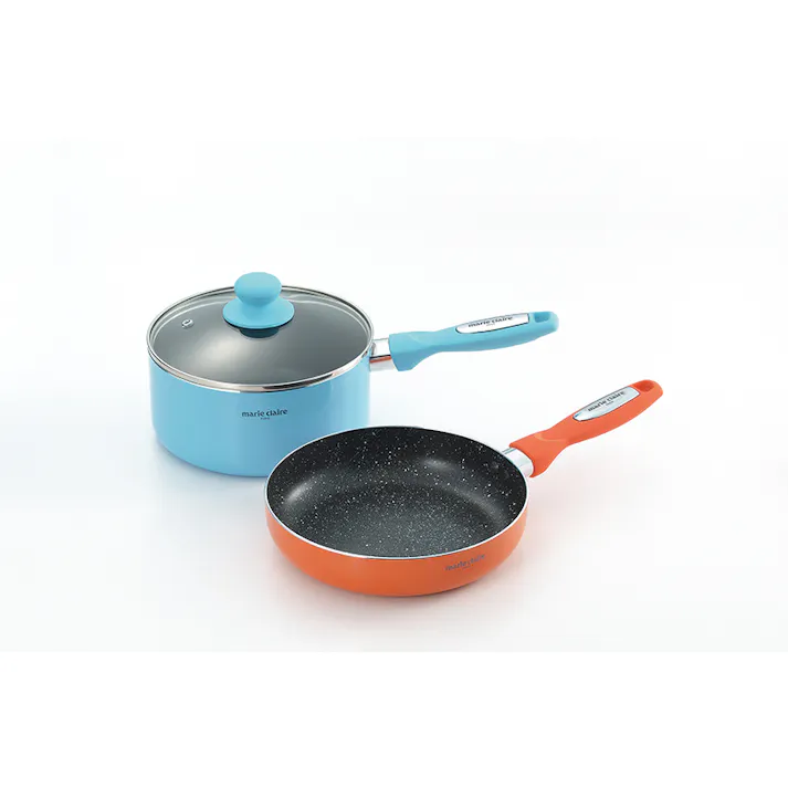 タマハシ マリ・クレール “カラーズ”アルミ片手鍋18cm&フライパン20cm マリ・クレール 鍋 4975192089668 MC-076R【別送品】
