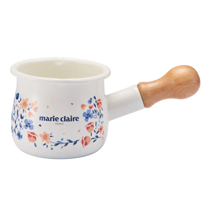 豊琺瑯 マリクレール “fleurette(フルレット)”ホーロープチミルクパン マリ・クレール 鍋 4589700557848 MCY-03【別送品】