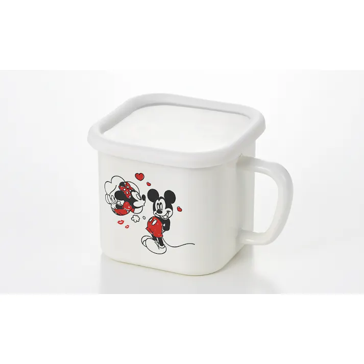 タマハシ ミッキー&ミニー ホーローマルチスクエアポット ディズニー 貯蔵容器 4975192090909 MMJ-01【別送品】