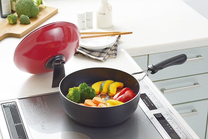 ののん　24cm パール金属 チーノ IH対応 少し小さめな鍋とフライパンの4点セット