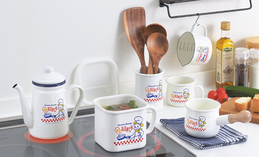 [非売品]　魔男のイチ　販促ポップセット タマハシ OSAMU GOODS ブランチホーローメジャーカップ・S