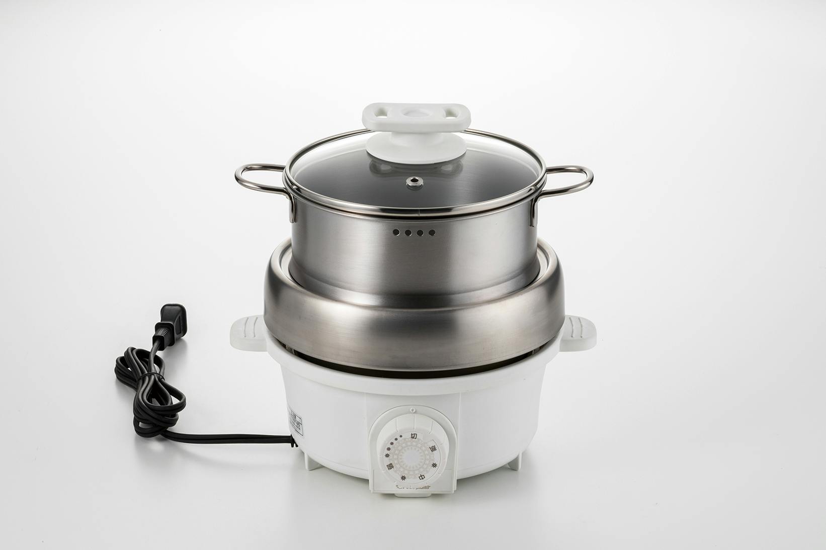 丸山技研 プチ・プレジール 電気ミニグリル鍋スチーマー付(ホワイト