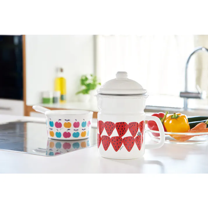 豊琺瑯 Plune. ホーローオイルポット あかいちご プルーン ポット 4589700555370 POP-901【別送品】