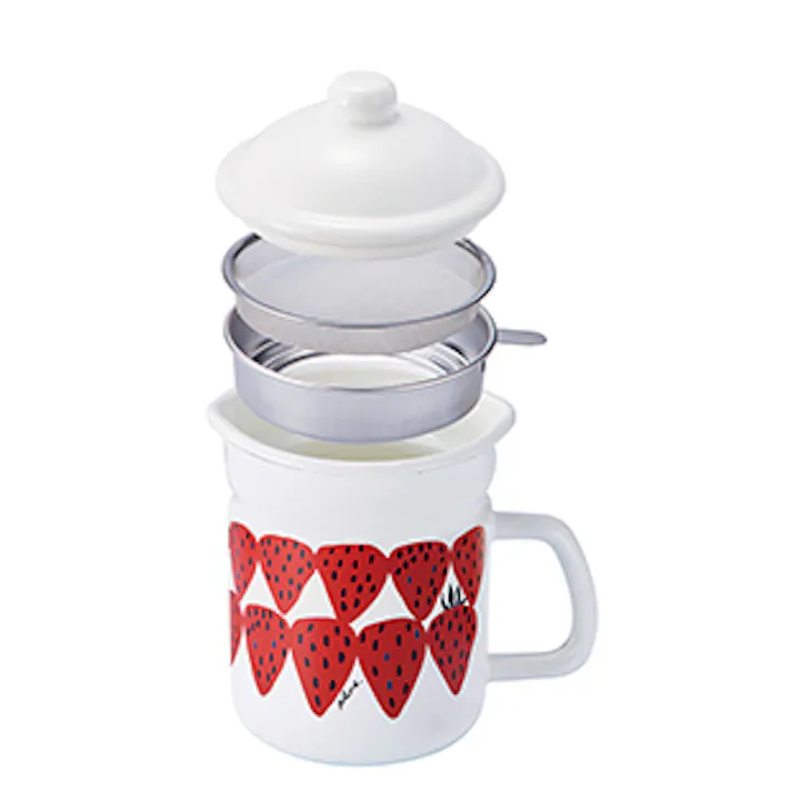 豊琺瑯 Plune. ホーローオイルポット あかいちご プルーン ポット 4589700555370 POP-901【別送品】