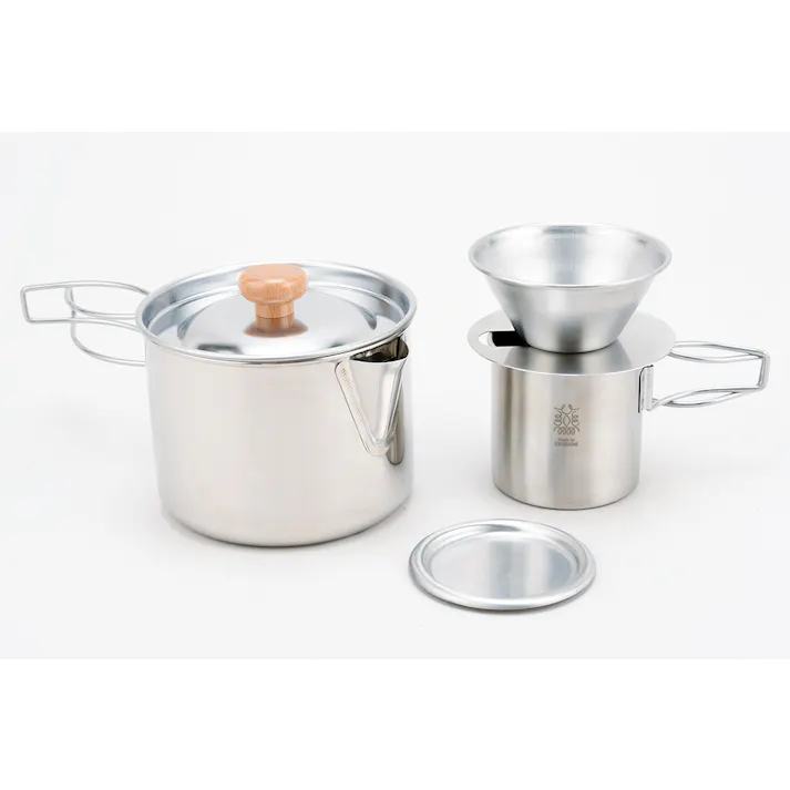 片力商事 ツーリングケトルクッカー&ドリッパーセット 収納用メッシュ袋付 鍋 4995969046953 PY-C007【別送品】