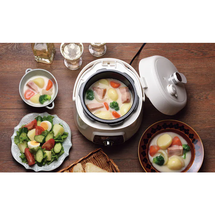 新津興器 電気圧力鍋2.5リットル レシピ付き 鍋 4981889011775 SDA-60RE【別送品】