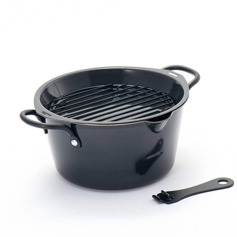 サミット工業 機能が自慢!揚げ鍋20cm(揚げバット付) 鍋 4582257002724 SKA-015 片手鍋 サミット工業 機能が自慢!揚げ鍋20cm(揚げバット付) 鍋 4582257002724 SKA-015 片手鍋