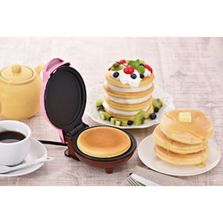 新津興器 HOME SWAN Let’sぱくぱく プチパンケーキメーカー ミルキーピンク ホットプレート 4981889011461 SPM-35(P)【別送品】
