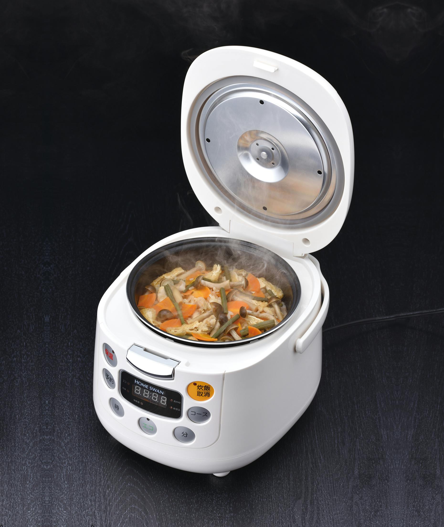 新津興器 HOME SWAN マイコン式炊飯ジャー3.5合炊き マイコン炊飯