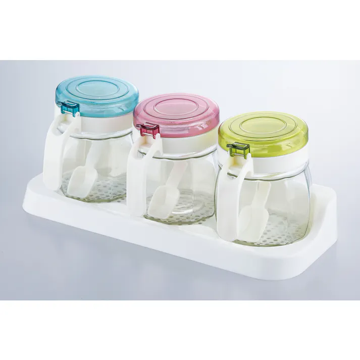 セーブ・インダストリー ガラス製カラフル調味料カップ3P 調理器具 4989918506315 SV-6315【別送品】
