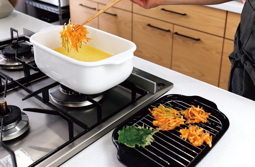 富士ホーロー 角型天ぷら鍋ワイド 天ぷら用品 4977618113230 TP