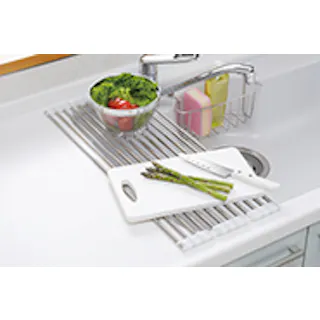 内山産業 たためてしまえる伸縮水切りスリム(ナチュラルホワイト) 水まわり品 4514019031239 UC-94N【別送品】