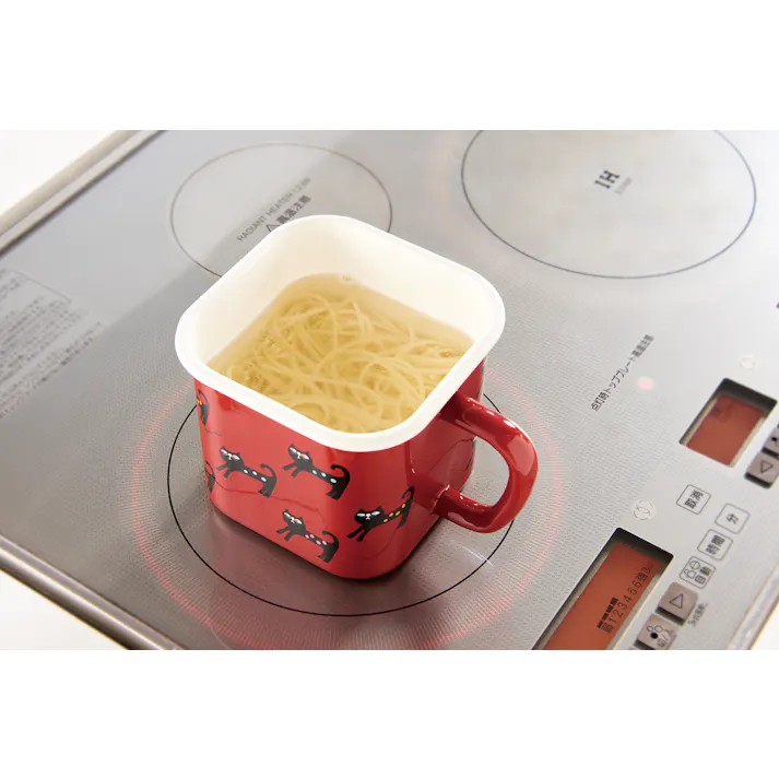 豊琺瑯 Plune. ホーローマルチスクエアポット りんごたち プルーン 貯蔵容器 4589700552188 YJ-816【別送品】