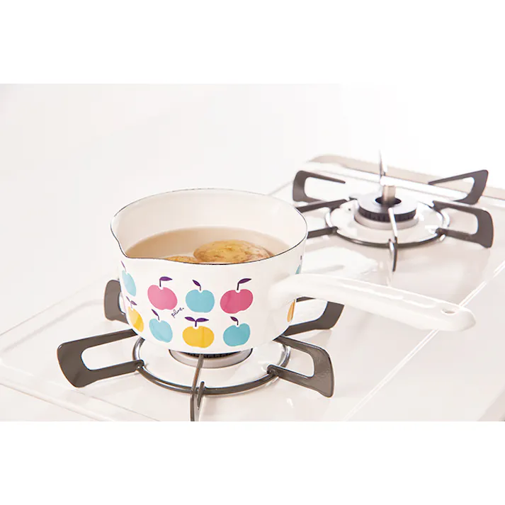 豊琺瑯 Plune. ホーローミルクパン15cm あかいちご プルーン IH100V・200V対応 料理 キッチン フライパン 調理器具 YJM-104【別送品】