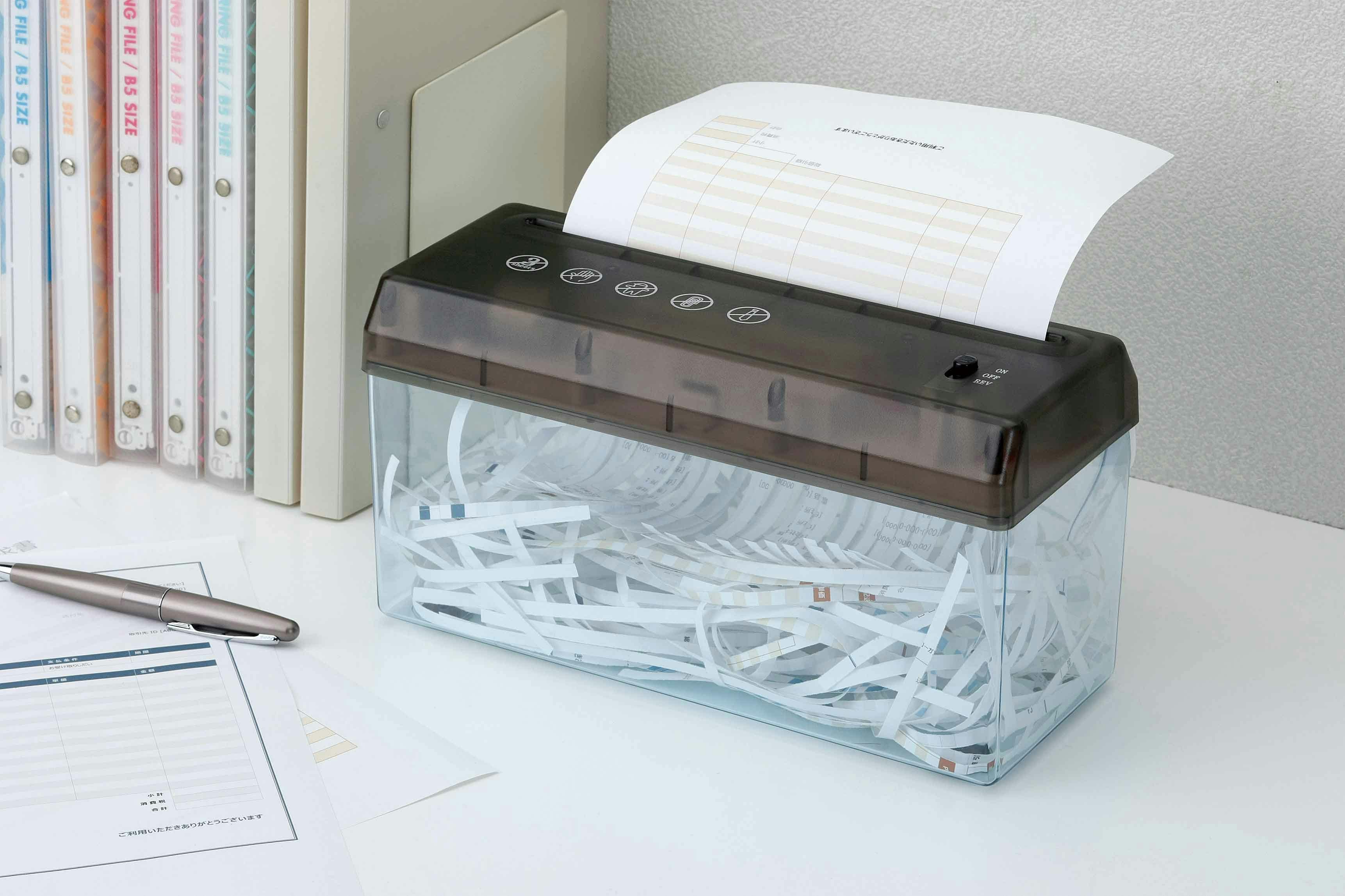 セーブ・インダストリー 電動シュレッダー USBケーブル付き 机 シュレッダー 電動 SV-5349【別送品】