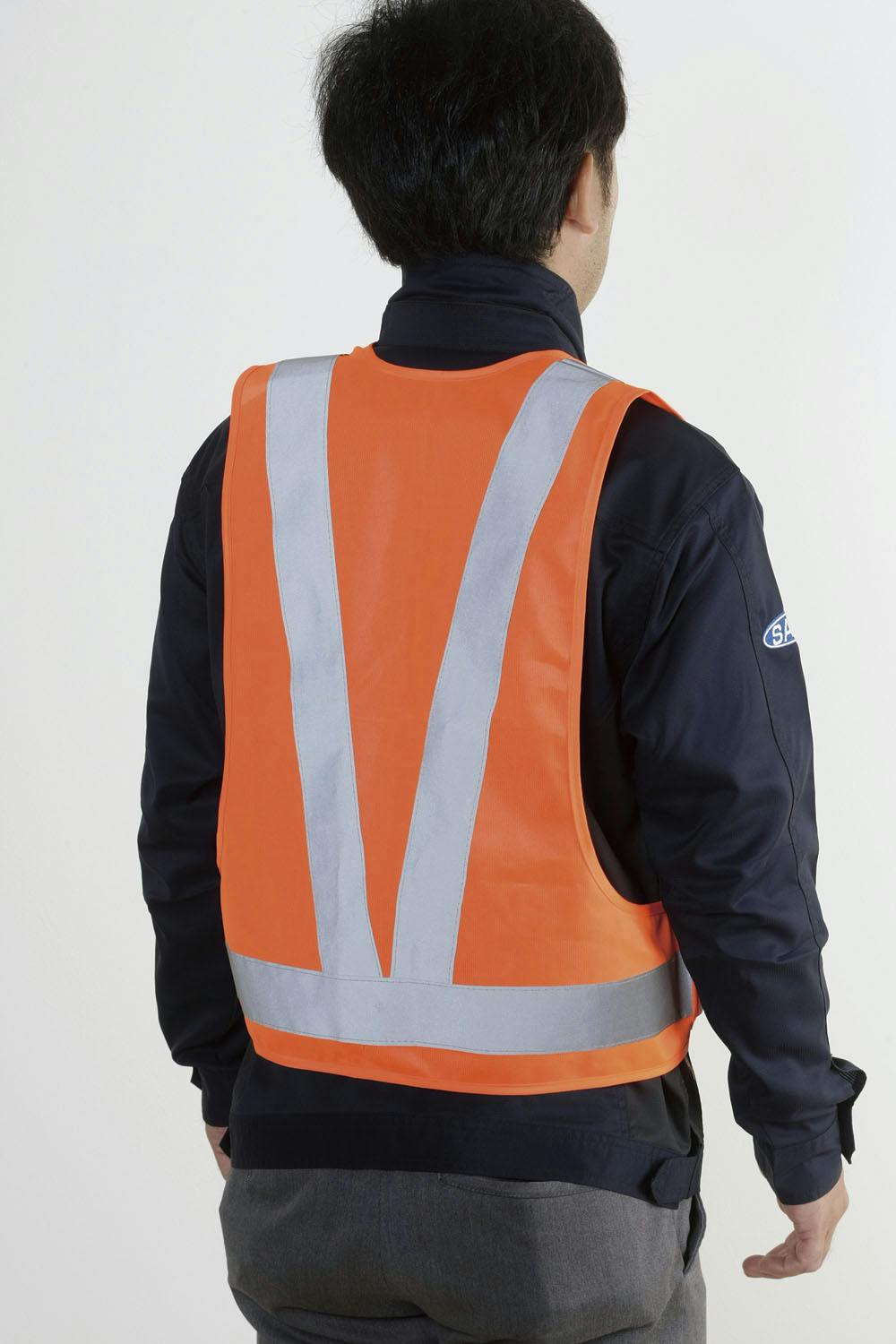 セーブ・インダストリー 3M蛍光ベスト オレンジ 安全ベスト 反射ベスト 作業着 SV-5929【別送品】