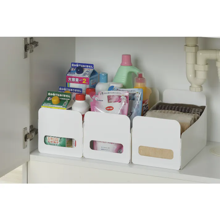 セーブ・インダストリー 組み立て簡単収納ボックス 3個組 収納 整理整頓 収納ケース SV-6742【別送品】