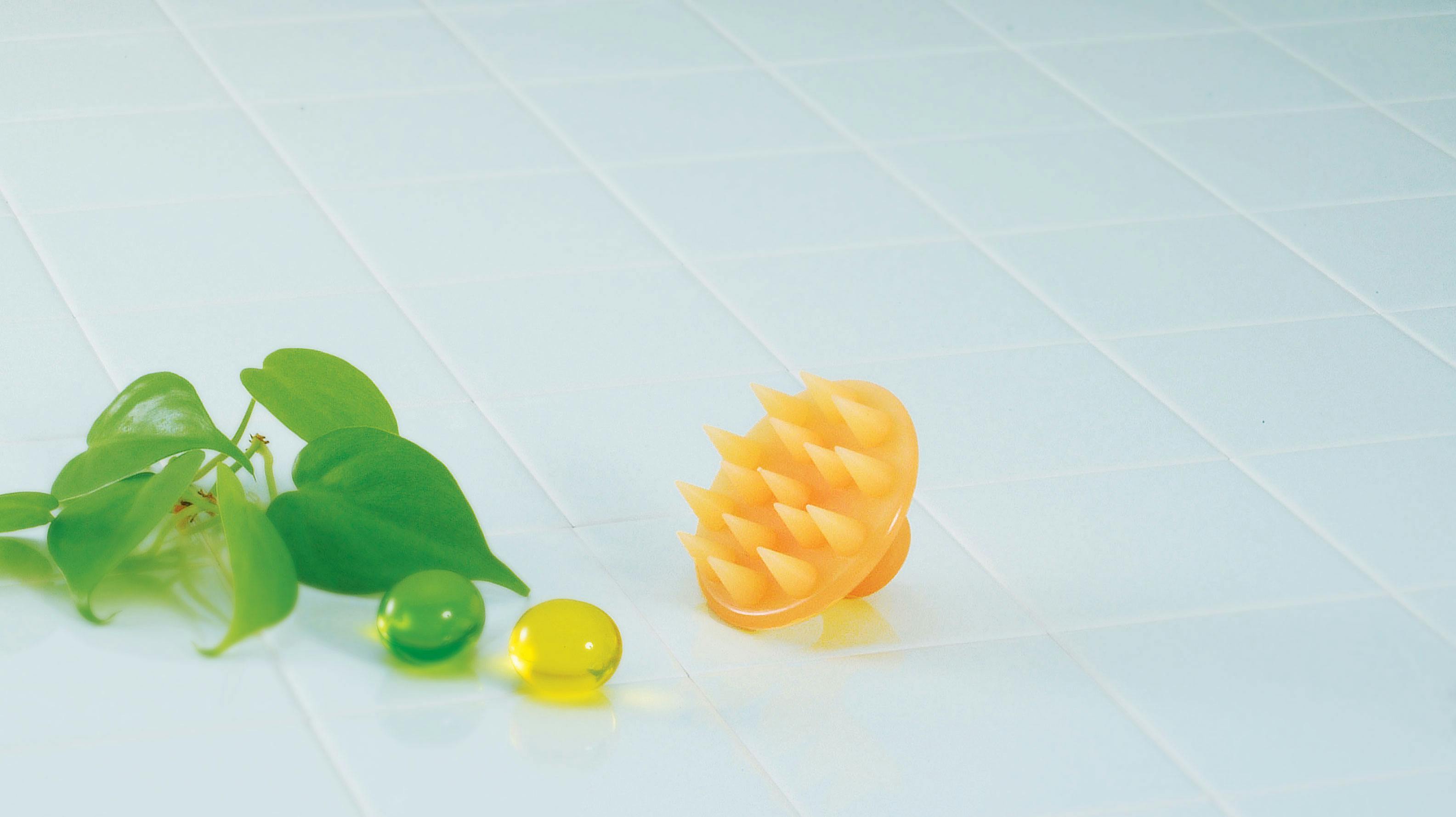 セーブ・インダストリー シリコンシャンプー＆マッサージブラシ 丸型