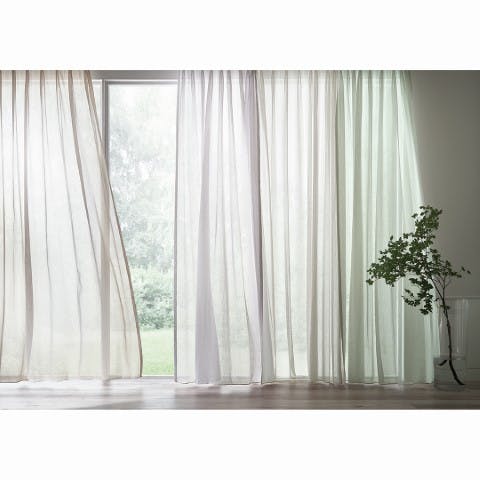 レースカーテン生地(グリーン) Amazon｜WAZZIO セージグリーン シアーカーテン 長さ84インチ コットン