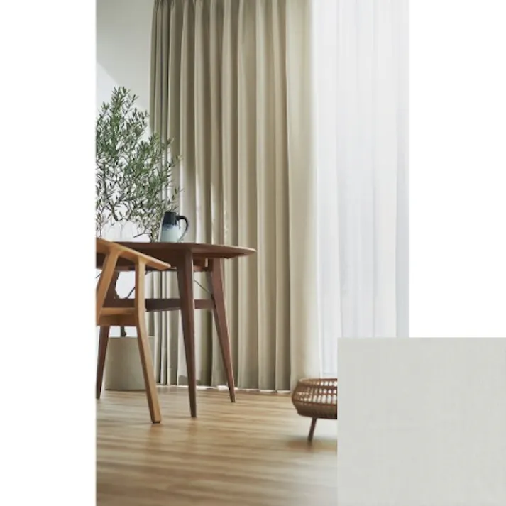 Eco de Happiness 【ネコパピ】レースカーテン KZE9344(ナチュラル) 100cm×140cm 幅50×2枚組 ウォッシャブル 洗える 遮像 外から見えない 採光 遮熱 保温 猫対策 シンプル 形態安定加工 KZE9344-100140【別送品】