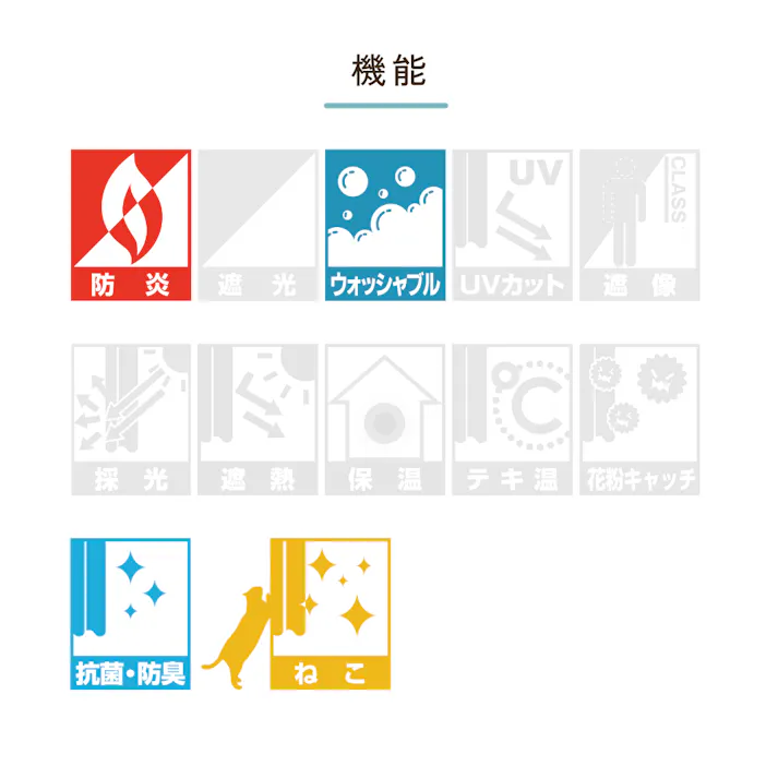 Eco de Happiness 【ジャガード/ネコハピ】 (イエローグリーン) 100cm×130cm 幅50×2枚組 ドレープカーテン 防炎 ウォッシャブル 洗える 抗菌 防臭 猫対策 シンプル 形態安定加工 KZE9349-100130【別送品】