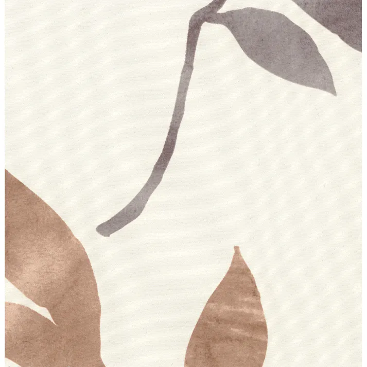 Eco de Happiness 【2級遮光/テキ温】 (ブラウン) 100cm×122cm 幅50×2枚組 ドレープカーテン 防炎 遮光 ウォッシャブル 洗える 断熱 リーフ柄 和室に合う 形態安定加工 KZE9412-100122【別送品】