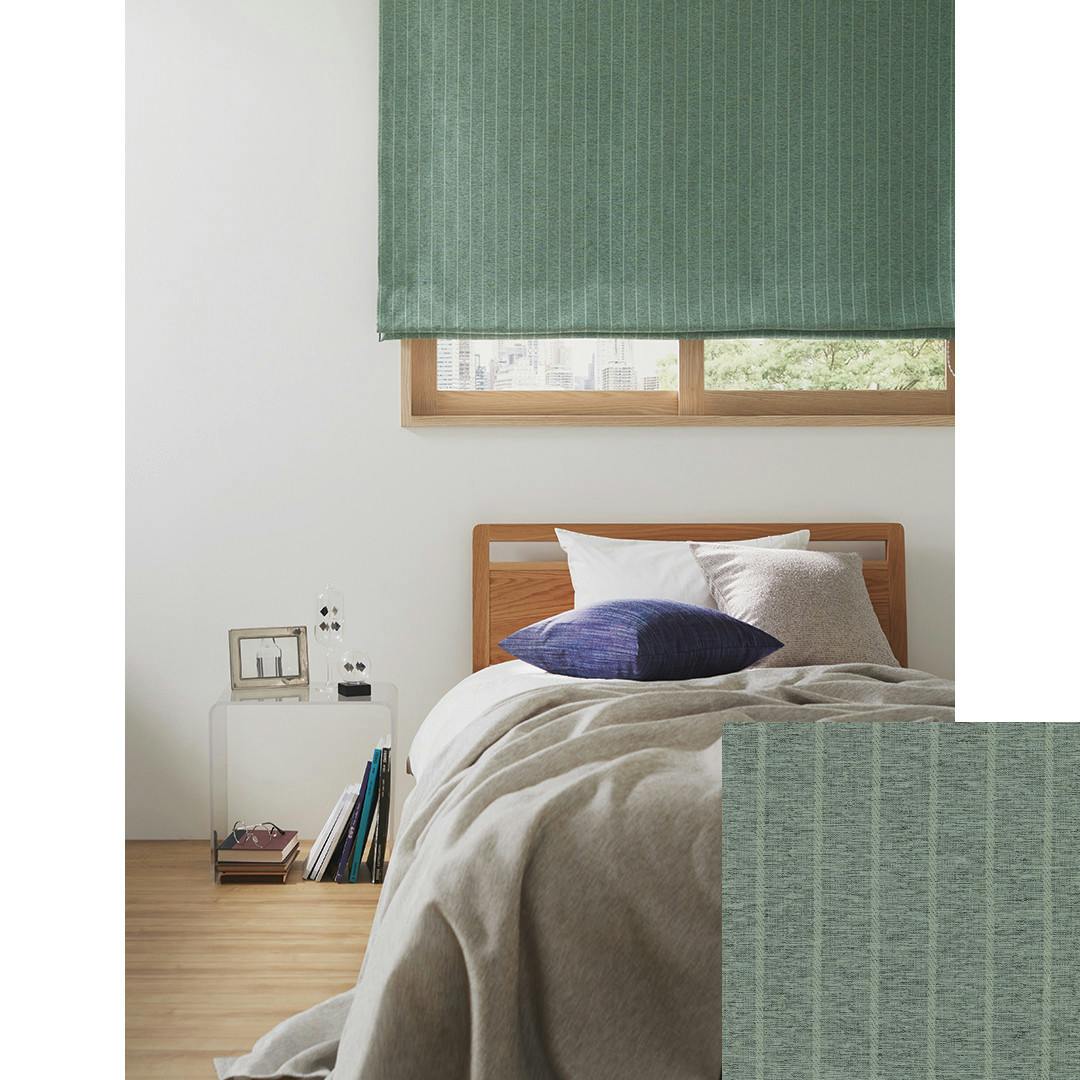 Eco de Happiness 【2級遮光/テキ温】 (ブルーグリーン) 100cm×136cm 幅50×2枚組 ドレープカーテン 防炎 遮光 ウォッシャブル 洗える 断熱 ストライプ 厚手 形態安定加工 KZE9417-100136【別送品】