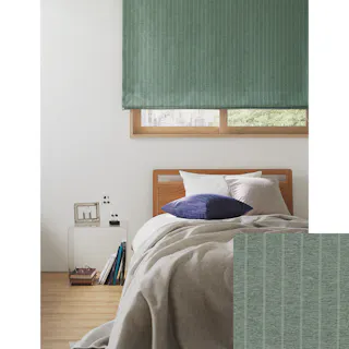 Eco de Happiness 【2級遮光/テキ温】 (ブルーグリーン) 100cm×138cm 幅50×2枚組 ドレープカーテン 防炎 遮光 ウォッシャブル 洗える 断熱 ストライプ 厚手 形態安定加工 KZE9417-100138【別送品】