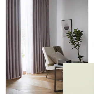 Eco de Happiness 【2級遮光/テキ温】 (アイボリー) 300cm×110cm 幅150×2枚組 ドレープカーテン 防炎 遮光 ウォッシャブル 洗える 断熱 シンプル 無地 光沢 形態安定加工 KZE9419-300110【別送品】